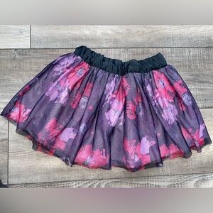 Gymboree Pink Purple Plum Floral Mini Full Tulle Tiered Tutu Skirt Girl’s Size 6